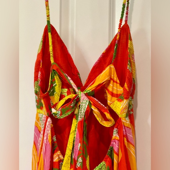 Brand New W/O Tag
FARM Rio Floral Maxi Dress 
Size- XL
Color-Yellow/Orange/Green - Picture 8 of 9